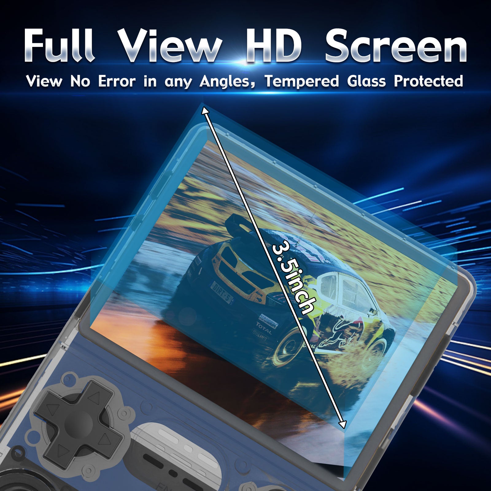 GWALSNTH R40S Pro Handheld Game Console,30000 HD Games Mini Retro Gaming Console,3.5-Inch IPS Screen,Built in 45 Emulators,256GB SD Card,3800mAh Battery