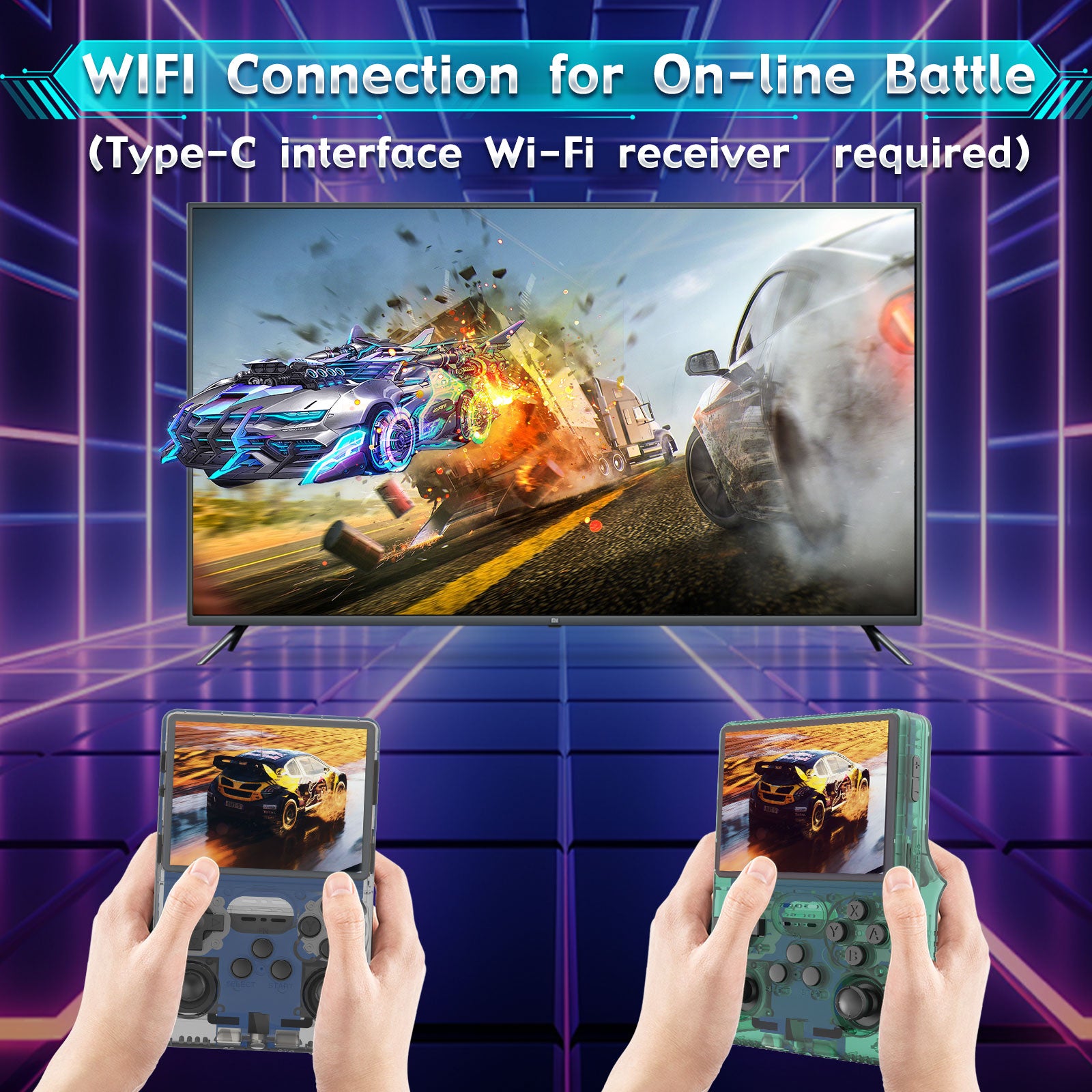 GWALSNTH R40S Pro Handheld Game Console,30000 HD Games Mini Retro Gaming Console,3.5-Inch IPS Screen,Built in 45 Emulators,256GB SD Card,3800mAh Battery