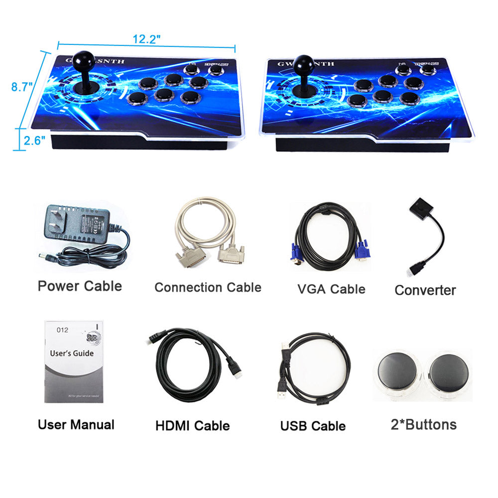 GWALSNTH Pandora Box Arcade Game Console 16800 in 1 with Wi-Fi & Save Function, HDMI TV Plug and Play, 2-Player Split Type Gamepad Joystick, Retro Video Games for Family & Adults