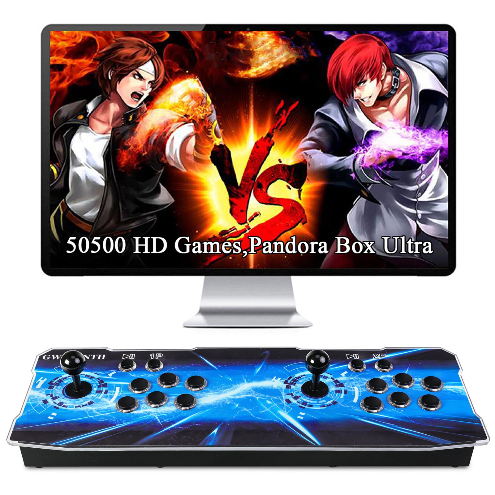 GWALSNTH 50500 in 1 Pandora Box Ultra Arcade Games Console, Plug and Play Video Games,1280X720 HD Display, 49 Game Emulators,256GB TF Card,Up to 4 Players