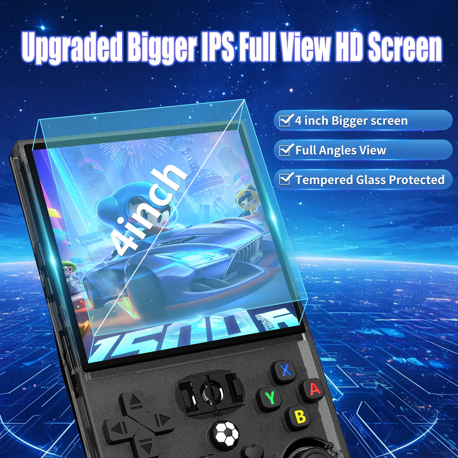 GWALSNTH R36 MAX Handheld Game Console,Mini Retro Game Console with 256GB TF Card, 40000+ Classic Games, 4.0" IPS HD Screen 4000mAh Rechargeable Portable Video Console